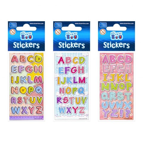 STICKERS 7X18 CM SILVER LETTERS 2 STICKER BOO 382531