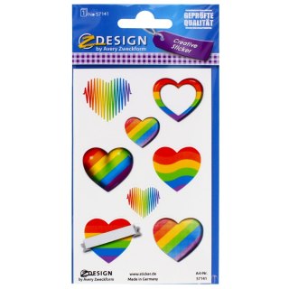 STICKERS 80X160 HEARTS ZF B/C ZWECKFORM 57141 AVER