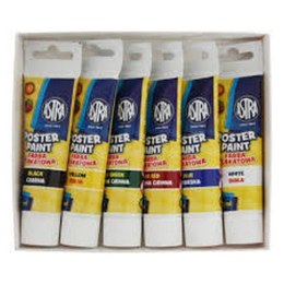 POSTER PAINTS TUBE 30 ML 6 COLORS ASTRA 83119900