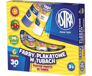 POSTER PAINTS TUBE 30 ML 6 COLORS ASTRA 83119900