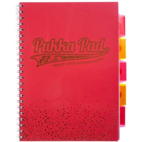 BOOKLEET A4 100 SHEETS GRID TRANSPARENT BINDING PINK PUKKA 8247-BLSSQ