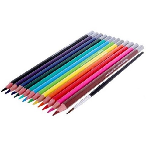 WATERCOLOR PENCILS 12 COLORS BRUSH COLORINO PATIO 33039