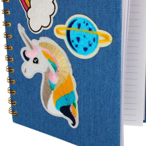 SPIRAL NOTEBOOK JEANS UNICORN STARPAK 453590