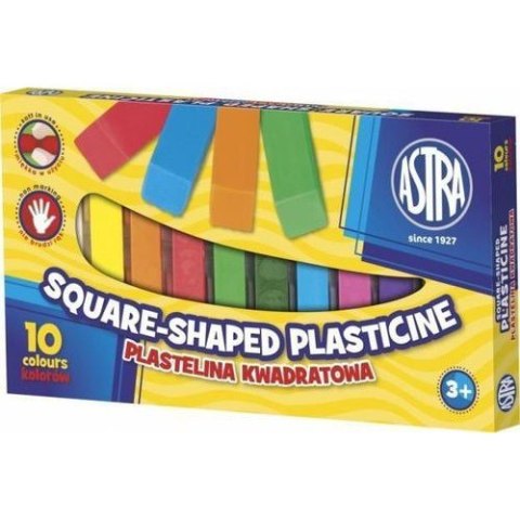 PLASTICIN 10 COLORS SQUARE ASTRA 303115006