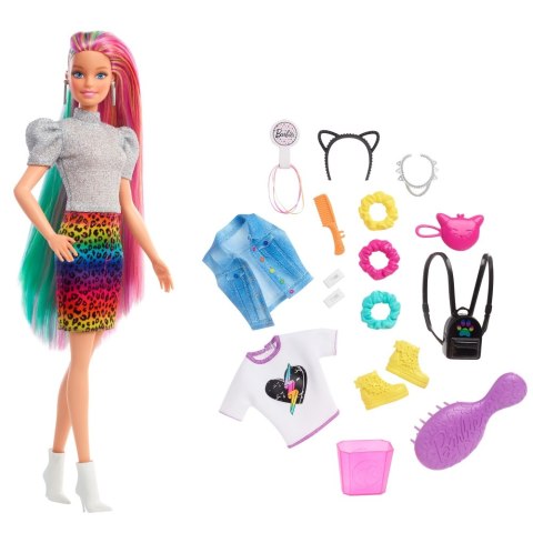 BRB COLORFUL LEOPARD HAIRSTYLE DOLL GRN81 WB6W