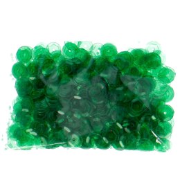 TRANSPARENT SEQUINS ROUND 8 MM GREEN CRAFT WITH FUN 439329