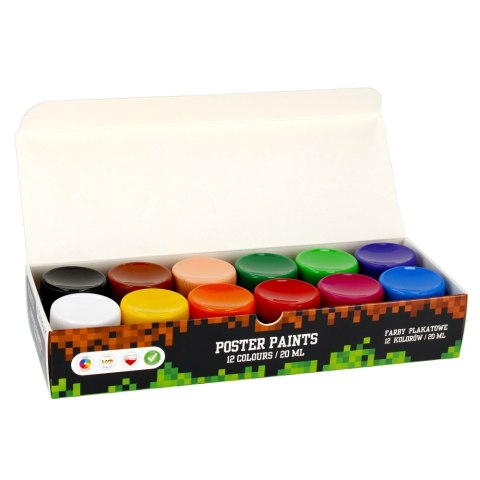 POSTER PAINTS 12 COLORS 20 ML PIXEL GAME STARPAK 492052