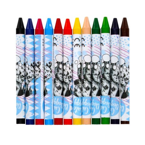 WAX PENCILS 12 COLORS DOGGY STARPAK 397694