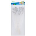 DECORATIVE FEATHERS SILVER 17-22CM 3GCRAFT WITH FUN 463665