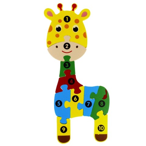 Jigsaw Puzzle WOODEN GIRAFFE 10 PIECES MEGA CREATIVE 474357