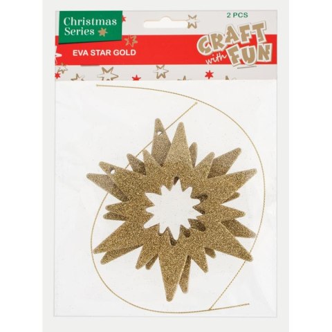 FOAM DECORATIONS BN EVA STAR GOLD PENDANT CRAFT WITH FUN 438617