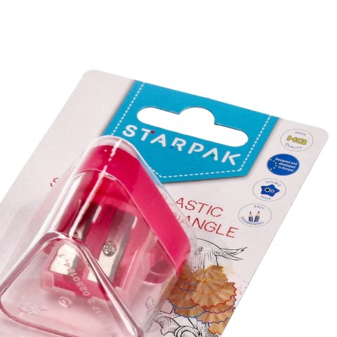 Sharpener 2 BLADES TRIANGULAR PINK B/C STARPAK 470996