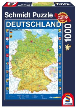 PQ Puzzle 1000 pcs. map of Germany