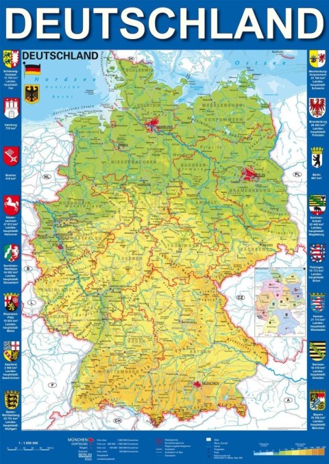 PQ Puzzle 1000 pcs. map of Germany