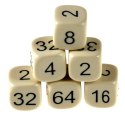 Doubling dice 16 mm (Backgammon) - 6 pcs. (HG)