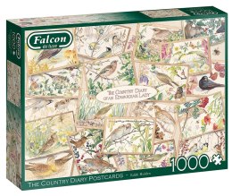 1000 piece puzzles FALCON Postcards with birds