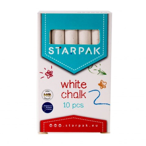 WHITE SCHOOL CHALK 10 PCS STARPAK 262682