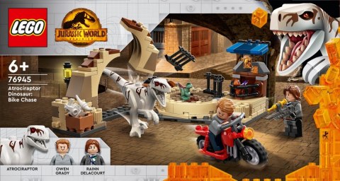 Blocks Jurassic World 76945 Atrociraptor: chase on a motorcycle