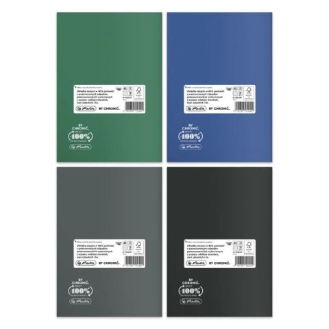 NOTEBOOK A5 60 SHEETS CHECKED PP OCEAN COLORS PACK OF 5 PCS. HERLITZ 9552407 HERLITZ