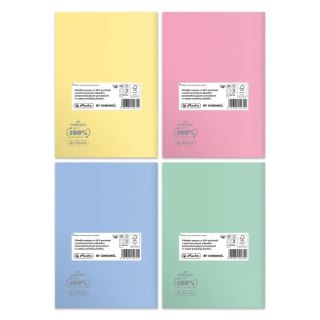 NOTEBOOK A5 60 SHEETS CHECKED PP PASTEL COLORS PACK OF 5 PCS. HERLITZ 9552746 HERLITZ