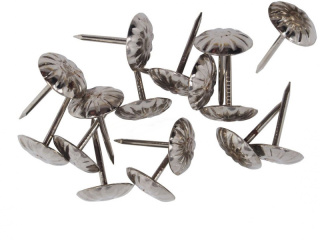 SILVER GRAND UPHOLSTERY PINS 50 PCS.