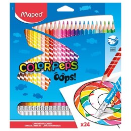 COLORPEPS OOPS ERASE PENCILS WITH ERASER TRIANGULAR 24 PCS.832824