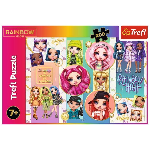 PUZZLE 200 PIECES FRIENDSHIP RAINBOW HIGH TREFL 13289 TREF