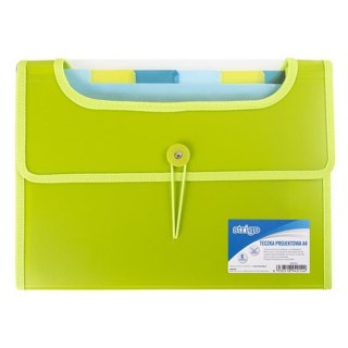 FILE WITH ERASER A4 25 MM 6 COMPARTMENTS GREEN STRIGO SF033