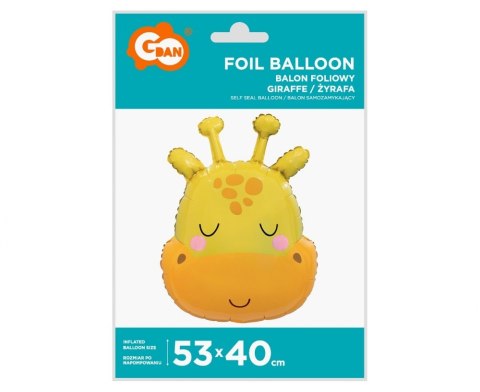 BALLOON FOL 53CM GIRAFFE GO FOL GODAN