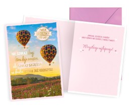 KARNET PR-526 BIRTHDAY FLYING BALLOONS PASSION CARDS - CARDS