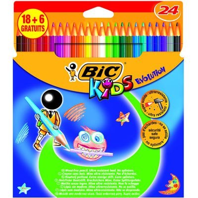 OLO PENCILS 24KOL/180 BC KIDS EVOLUTION ECO PUD BIC