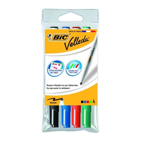 DRYER MARKER ROUND 4 COLORS VELLEDA BIC 503842 BC BIC