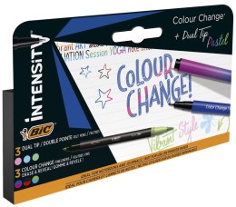 2 SIDED PENS 6 COLORS 3 COLORS INTENSITY PASTEL BIC 503895 BIC