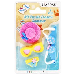 Eraser 3D PUZZLE SUMMER OP. 4 PCS. STARPAK 505325 STARPAK