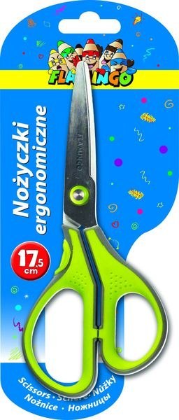 ERGONOMIC SCISSORS 17.5CM FLAMINGO