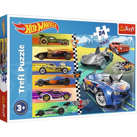 PUZZLE 24 ELEMENTY MAXI SZYBKIE HOT WHEELS TREFL 14362 TREF TREFL