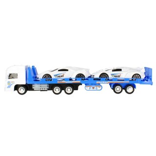 AUTO POLICE TRAILER WITH TWO CARS MEGA CREATIVE 459635