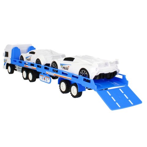 AUTO POLICE TRAILER WITH TWO CARS MEGA CREATIVE 459635