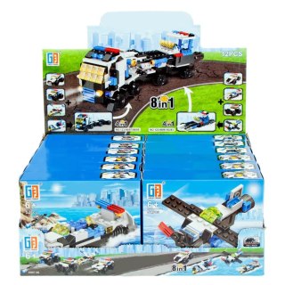 BUILDING BLOCKS 52 ELEMENTS POLICE MIX MEGA CREATIVE 443587