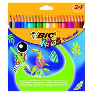 BIC KIDS PENCILS TROPICOLORS2 BOX OF 24