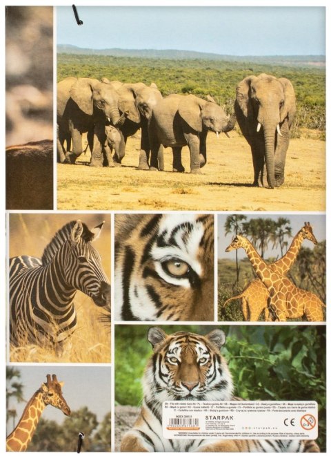 FILE WITH ERASER A4 WILD ANIMALS STARPAK 398151