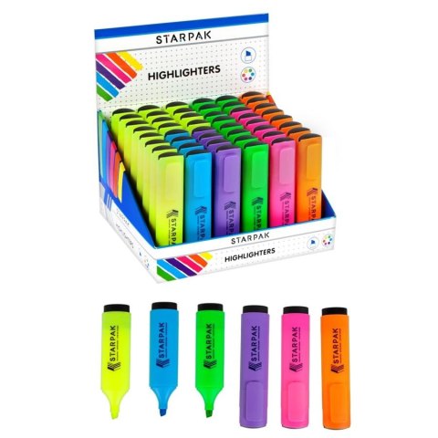 HIGHLIGHTERS 6 COLORS DISPLAY A 48 STARPAK 421225