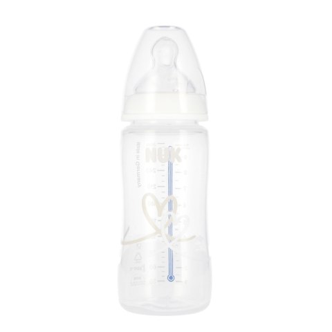 NUK MP BUTELKA Z WSKAŹNIKIEM TEMP. 300 ML 6-18M FIRST CHOICE BIAŁA 10741103 NUK