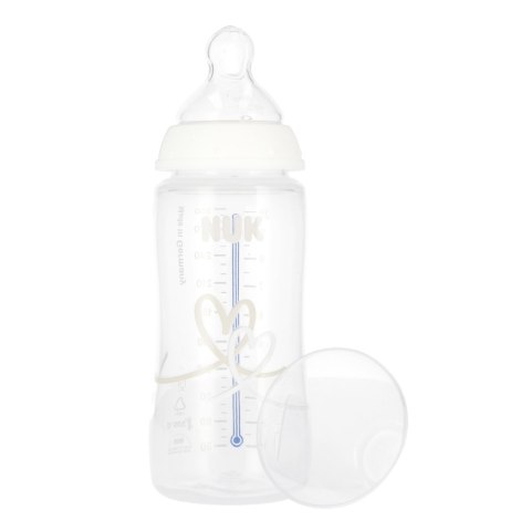 NUK MP BUTELKA Z WSKAŹNIKIEM TEMP. 300 ML 6-18M FIRST CHOICE BIAŁA 10741103 NUK