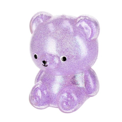 MIŚ GUMOWY ŚWIECĄCY 8CM MIX KOLOR BROKAT FOL TOYS BB524504 TOYS