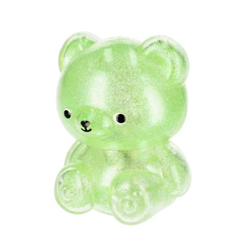 MIŚ GUMOWY ŚWIECĄCY 8CM MIX KOLOR BROKAT FOL TOYS BB524504 TOYS