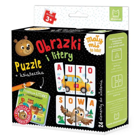 PUZZLE 24EL OBRAZKI I LITERY KSIAZECZKA AKS PUD AKSJOMAT