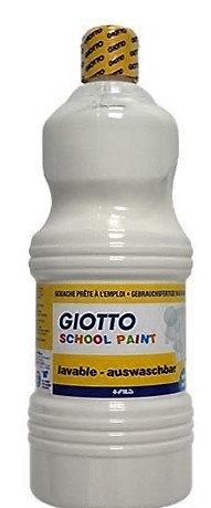 FARBY TEMPERY W BUTELCE 1000 ML GIOTTO PAINT BIAŁA LYRA 535501 LYRA