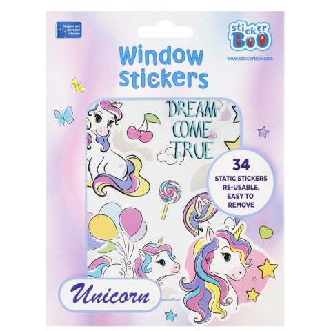 NAKLEJKI NA OKNO 160X210/4K UNICORN STARPAK 514892 STICKERBOO-NAKLEJKI