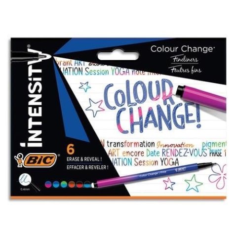 COLOR-CHANGING FINE PEN 6 COLORS INTENS BIC 1012091